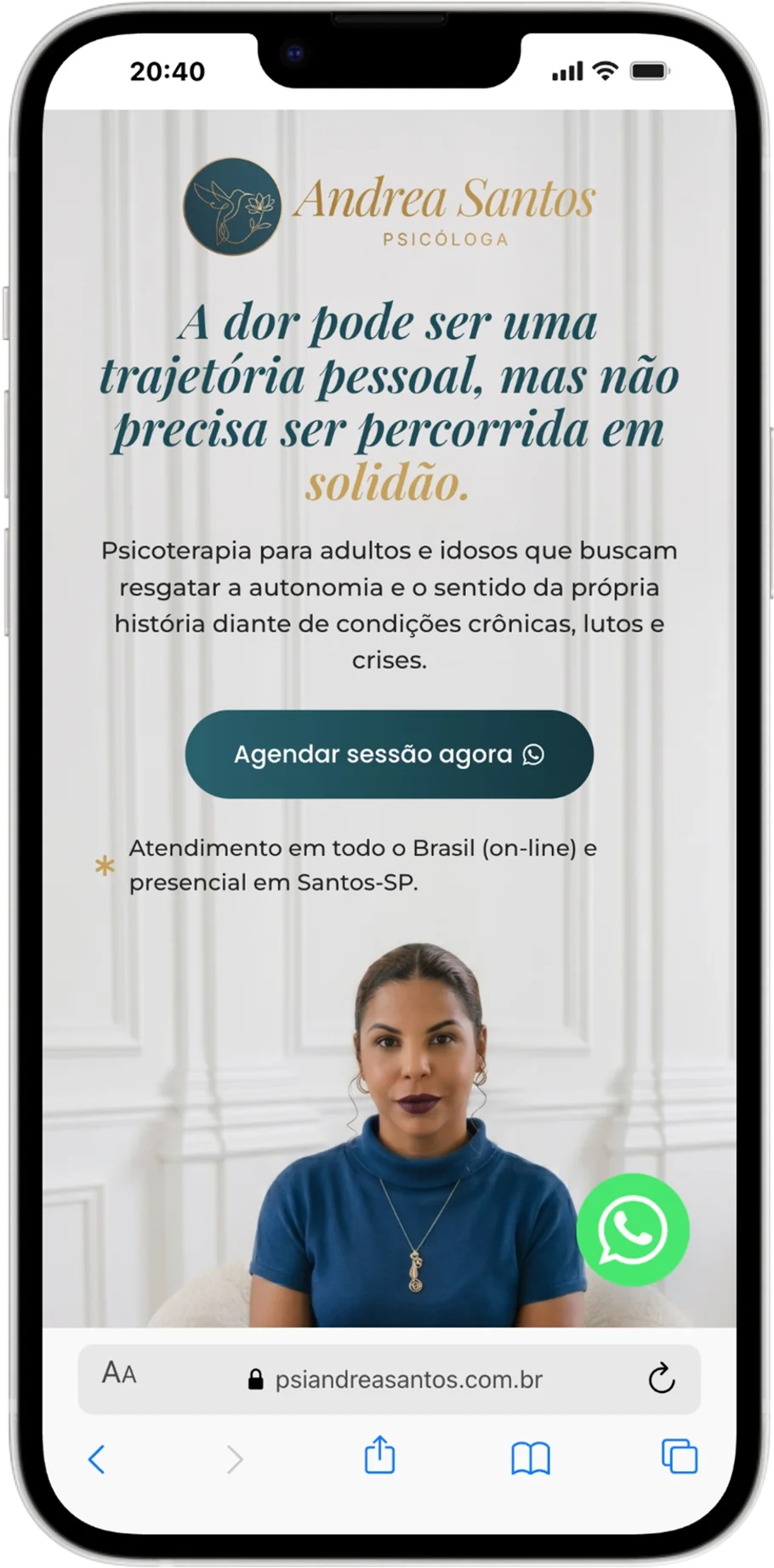 Site no celular